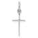 Rhodium Over Sterling Silver Child's Polished Cross Pendant
