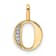 14K Yellow Gold Diamond Letter O Initial Pendant