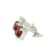 Red Lab Created Ruby Studs Earrings Rhodium over Sterling Silver Earrings