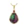 Ruby Zoisite Pear And Ruby Accent Pendant Necklace In 18K Gold Over
Sterling Silver 0.16ct
