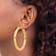 14k Yellow Gold 1 15/16" Polished Tube Hoop Earrings