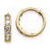 14K Yellow Gold Cubic Zirconia Children's Hinged Hoop Earrings