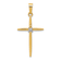 14k Yellow Gold and Rhodium Over 14k yellow Gold Polished Passion Cross
Pendant with Accent Diamond