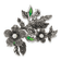 Sterling Silver Antiqued Freshwater Cultured Pearl/Marcasite/Enamel
Flower Pin