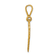 14k Yellow Gold Brushed and Textured Reversible For My Mom Heart Pendant