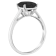 10x8mm Oval Black Onyx Rhodium Over Sterling Silver Ring