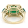 Green Onyx 3-Stone Ring In 18K Gold Over Sterling Silver 5.06ctw