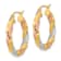 14k Yellow Gold and Rhodium Over 14k Yellow Gold Polished Diamond-cut 1
1/16" Twist Hoop Earrings