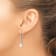 Rhodium Over Sterling Silver Twisted Freshwater Cultured Pearl Leverback
Dangle Earrings