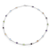 Multi Gemstone Rhodium Over Sterling Silver Station Necklace