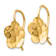 14k Yellow Gold Concave Hammered Flower Disc Earrings