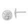 Rhodium Over 14k White Gold Polished and Textured Mini Sand Dollar Stud Earrings