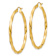 14k Yellow Gold Polished 1 3/4" Twisted Hoop Earrings