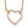 14K Rose Gold Lab Grown Diamond Heart Pendant Necklace