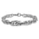 Rhodium Over Sterling Silver Polished Graduated Link Bracelet