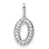14K White Gold Diamond Letter 0 Pendant