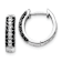 Rhodium Over 10k White Gold 9/16" 0.54ctw White and Black Diamond
Hinged Hoop Earrings