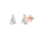 White Cubic Zirconia 14k Rose Gold Studs With Velvet Gift Box 1.00ctw