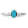 Rhodium Over Sterling Silver Stackable Expressions Turquoise Polished Ring