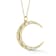 Rachel Zoe CZ Crescent Moon Pendant Necklace in 14K Gold Over Sterling Silver