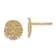 14k Yellow Gold Textured Sand Dollar Stud Earrings