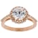 White Cubic Zirconia 18K Rose Gold Over Sterling Silver Ring 3.39ctw