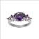 Purple Cubic Zirconia Platinum Over Sterling Silver February Birthstone
Ring 5.55ctw