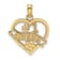 14K Yellow Gold Number 1 WIFE Heart Charm