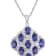 Oval Tanzanite and Cubic Zirconia Rhodium Over Sterling Silver Pendant
with chain, 4.27ctw
