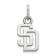 Rhodium Over Sterling Silver MLB San Diego Padres LogoArt Pendant