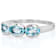 Sky Blue Topaz Three-Stone Ring In Platinum Over Sterling Silver
