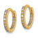 14K Yellow Gold Cubic Zirconia Hinged Hoop Earrings