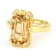 Champagne Quartz Rectangular Octagonal And White Zircon Ring In 18K Gold
Over Sterling Silver 3.93ctw