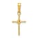 14K Yellow Gold Small 0.01ct. Diamond Cross Pendant