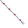Rhodium Over 14k White Gold Diamond and Ruby Bracelet