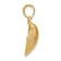 14k Yellow Gold Textured Medium Clam Shell Pendant
