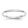 Rhodium Over Sterling Silver 2mm Half-Round Band