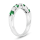 1.00ctw Emerald and Diamond Wedding Band Ring in 14k White Gold