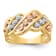 14K Polished and Diamond-cut Beads Fashion Ring