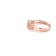 8x6mm Oval Aquamarine and White CZ 18K Rose Gold Over Sterling Silver
Ring, 1.16ctw