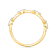 White Diamond Chain Link Ring In 14K Gold Over Sterling Silver 0.10ctw