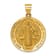 14k Yellow Gold Polished and Satin St. Benedict Reversible Medal Pendant