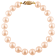 14k Yellow Gold 5-6mm Pink Freshwater Pearl Bracelet