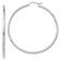 Rhodium Over 14k White Gold 1 15/16" Polished Tube Hoop Earrings