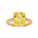 Asscher Cut Lab Created Yellow Sapphire, Round White Topaz 18K Yellow
Gold Over Sterling Silver Ring