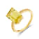 Lab Created Yellow Sapphire with White Topaz Accents 18K Yellow Gold
Over Sterling Silver Ring