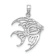 Rhodium Over 14k White Gold Textured Cut-Out Angelfish Charm