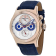 Seapro Men's Chronoscope White Dial, Rose Bezel, Blue Leather Strap Watch