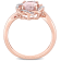 1.17ctw Morganite And 0.10ctw Diamond 10k Rose Gold Ring