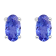 5x3mm Oval Tanzanite 14k White Gold Stud Earrings